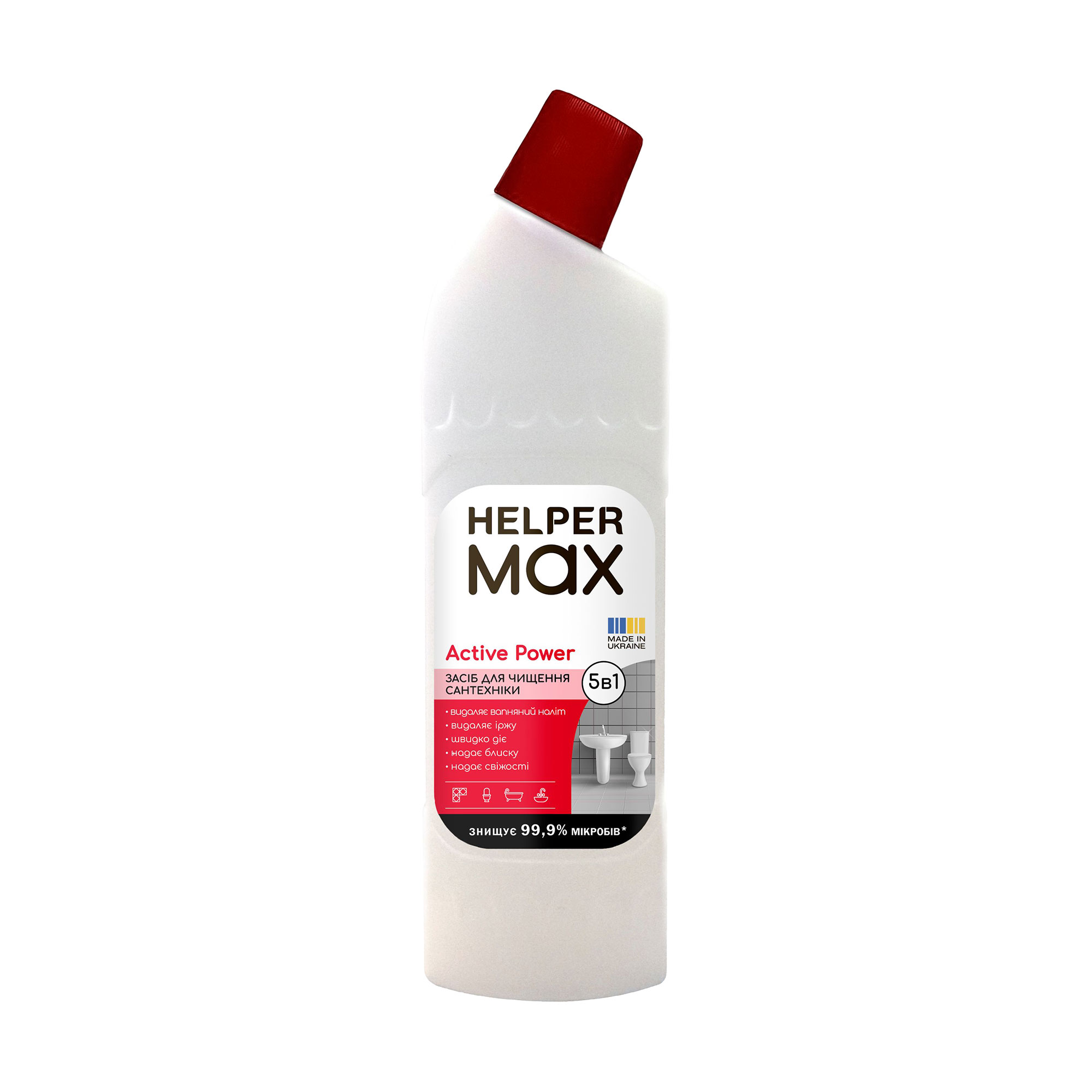 Засіб для чищення сантехніки Helper Max Active Power, 1 л